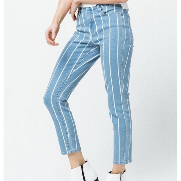 Urban Outfitters RSQ Cali high rise striped jeans in size 24 or 0 see measuremen - Picture 1 of 8